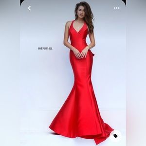 Sherri Hill 50195 Red Mermaid Dress Size 4